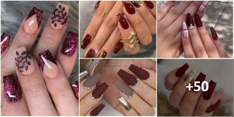 50+ Cool Ideas 【Nail Design】 Wine Color 🖤🖤