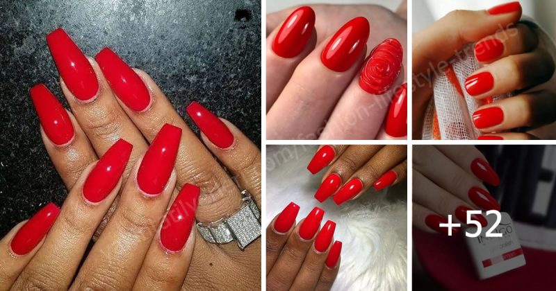 52+ Creative Red Acrylic Nail Designs to Inspire You