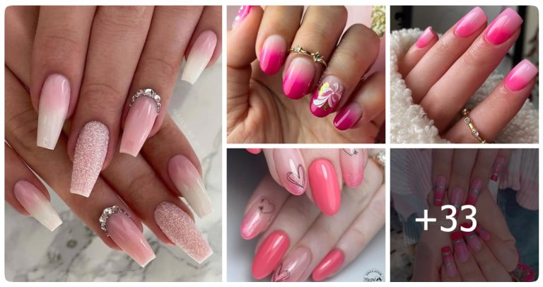 Pink Ombré Nails For A Gorgeous Manicure ▷ 30+ Elegant Models 💅