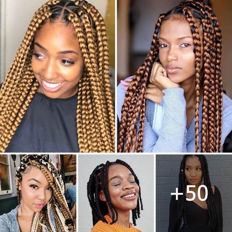 50 Gorgeous Jumbo Box Braids Styles for 2024: Inspiration for Your Next Look