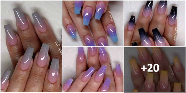 ▷ BLURED French Nails【20 Color Ideas】💙💅❤️