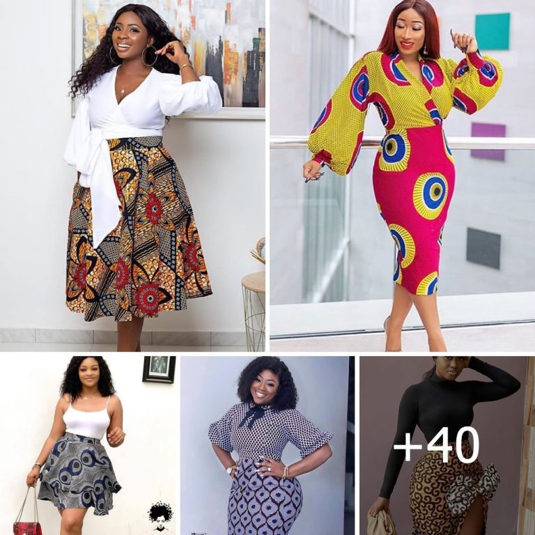 40 Latest Ankara High Waist Skirt Styles for stylish ladies 2024-2025