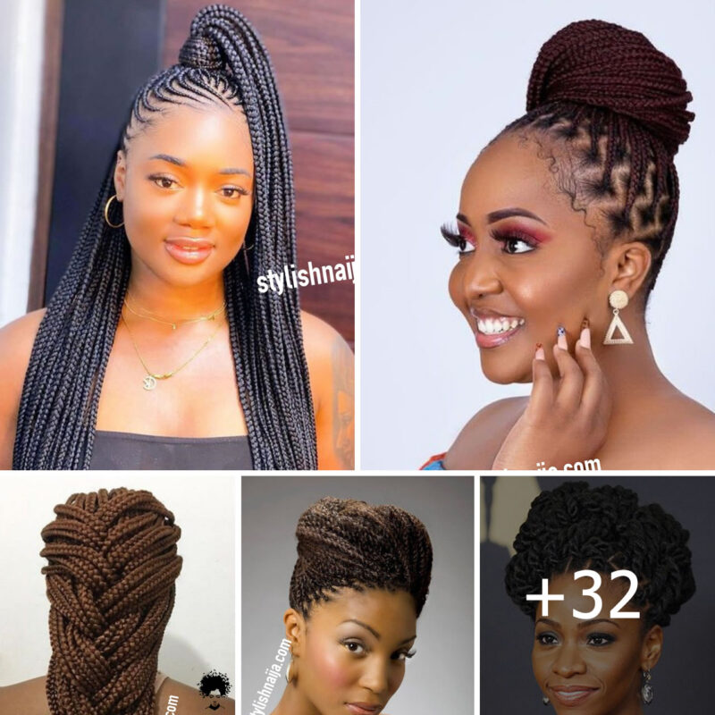 30+ Creative Ways to Style and Pack Ghana and Box Braids Hairstyles