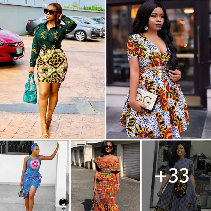 33 Trendy Ankara Short Dress Styles For Stylish Moms.