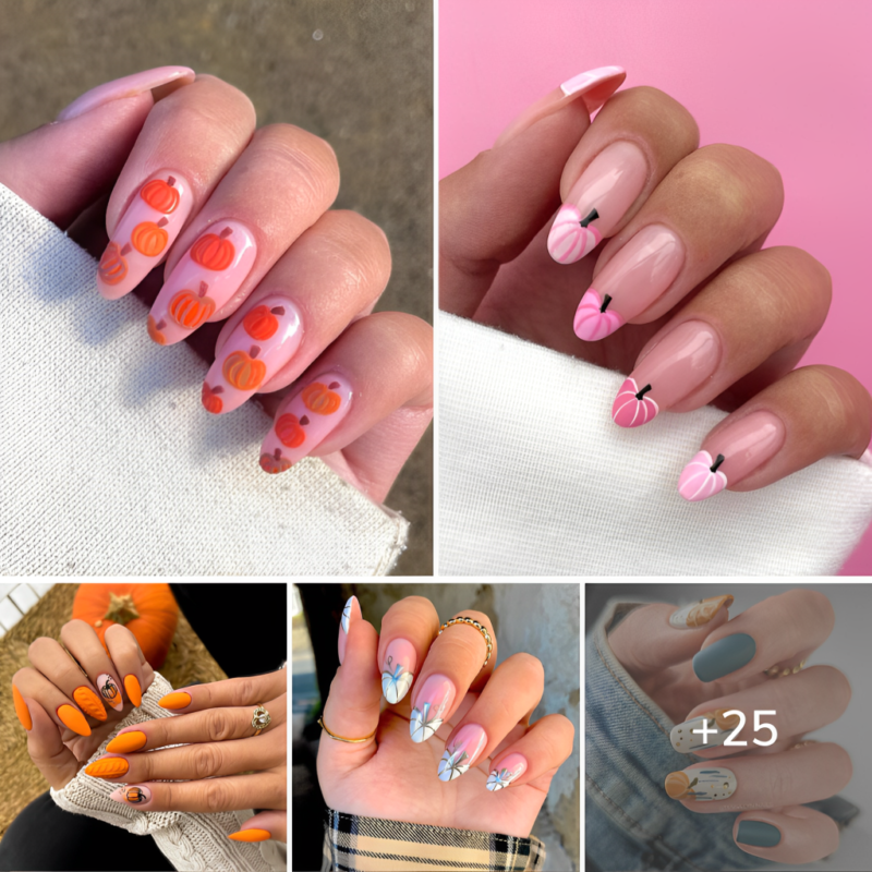 30+ Cute Pumpkin Nails For The Perfect Fall Mani!