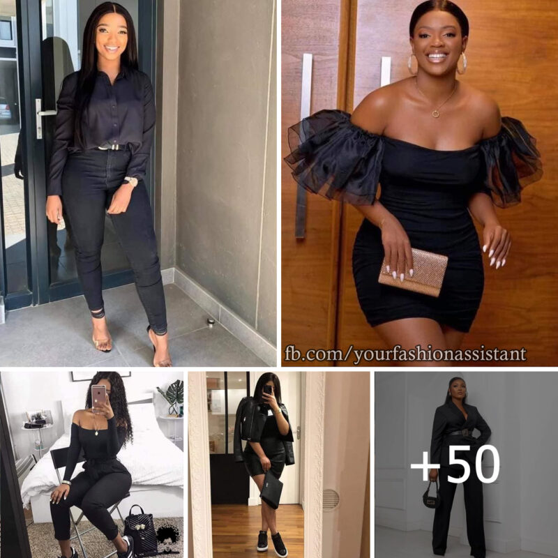 Black Elegance: For Women Who Embrace the Darkest Hue with Style!