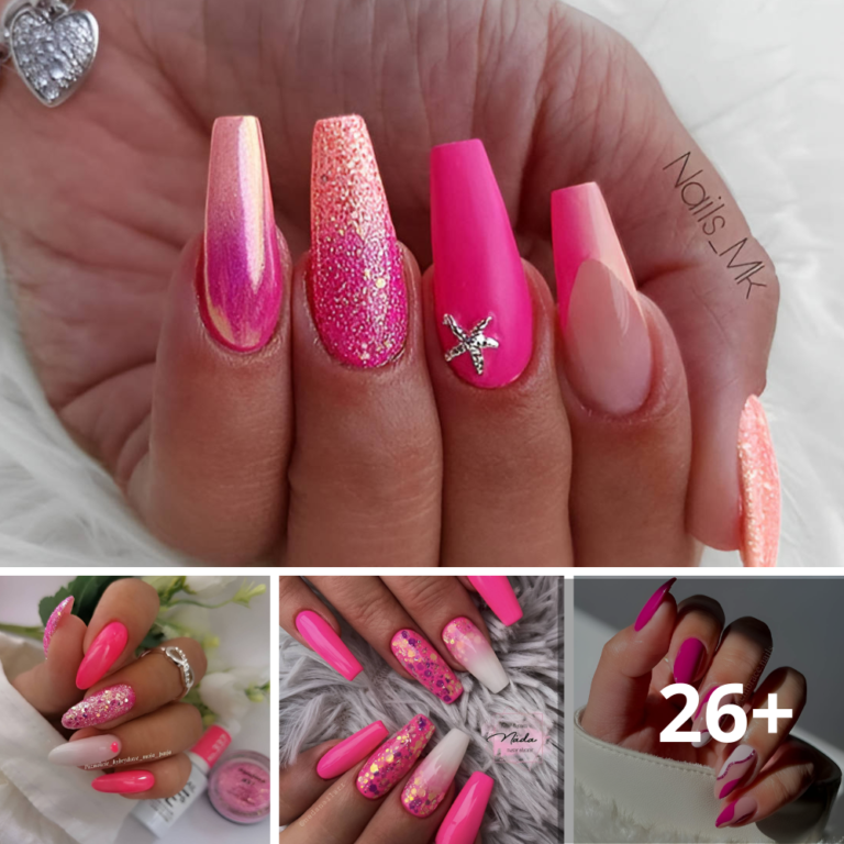 Discover the top 22 hot pink nail designs inspired by the Barbiecore trend for fashionable women