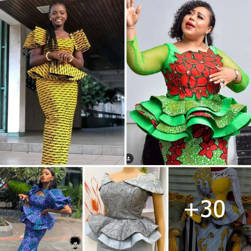 Glamorous and Captivating Peplum Blouse Styles: A Must-See Collection