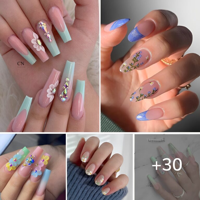 30 Elegant Flower Nail Designs Beautiful All Year Round
