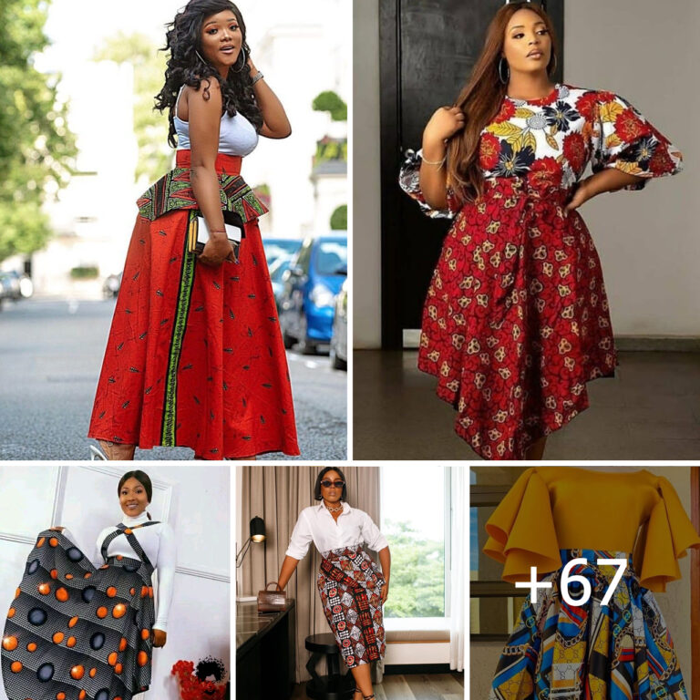 High Waist Elegance: Trendy Ankara Skirt Styles for a Sophisticated Silhouette