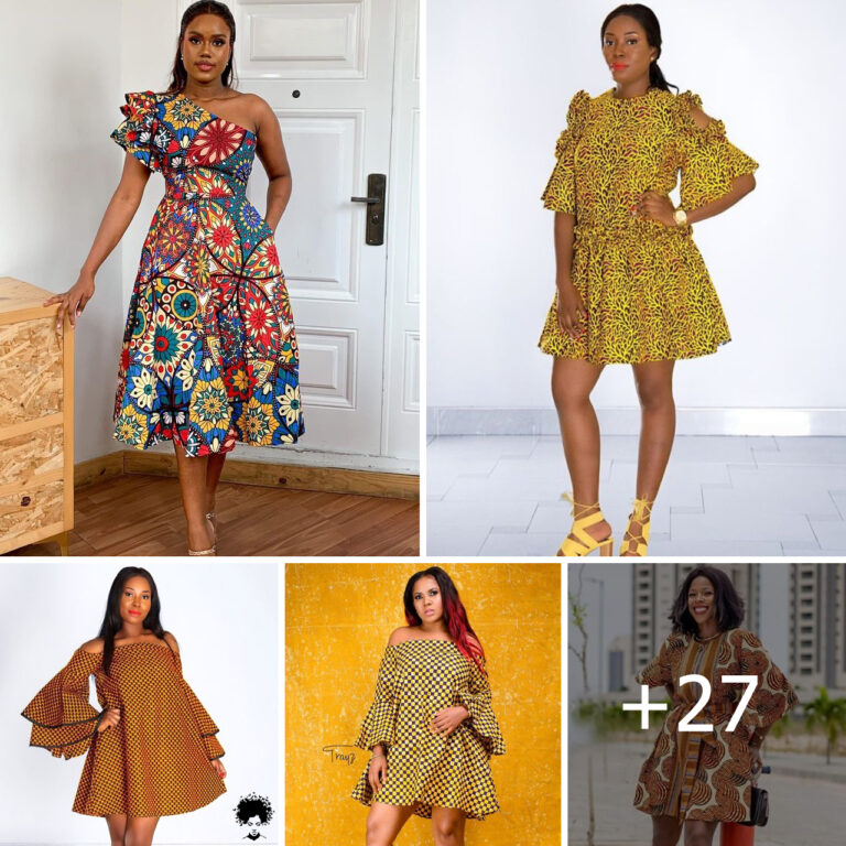 25+unique And Classic Ankara Short Dress Styles.