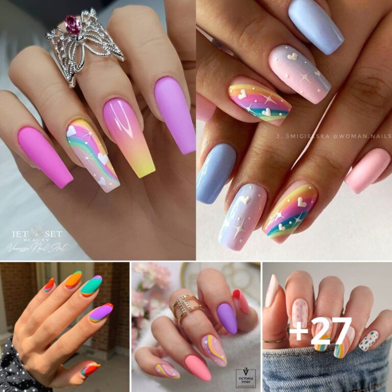 27 Enchanting Rainbow Nail Art Designs To Bring You Joy