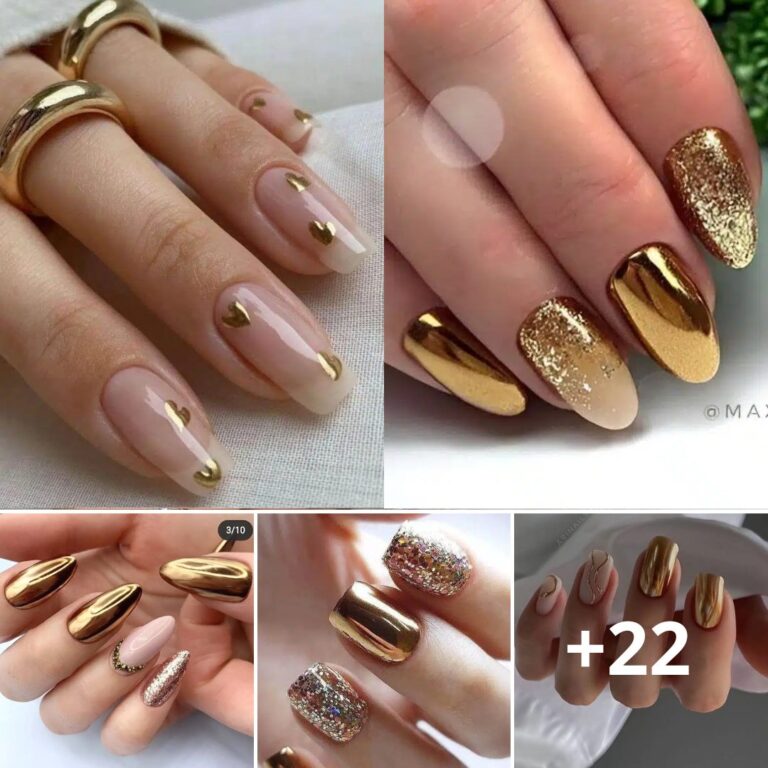 Stunning Gold Nails To Make You A Beauty Queen