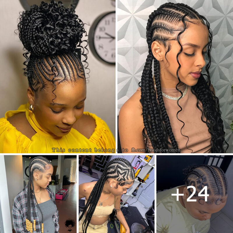 24 Pretty African Cornrow Braids Hairstyles Inspiration