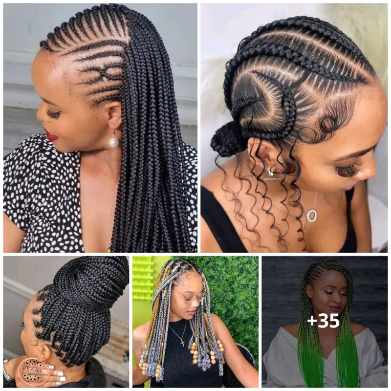 Beautiful Feed-in Braid Inspiration for Natural Hair