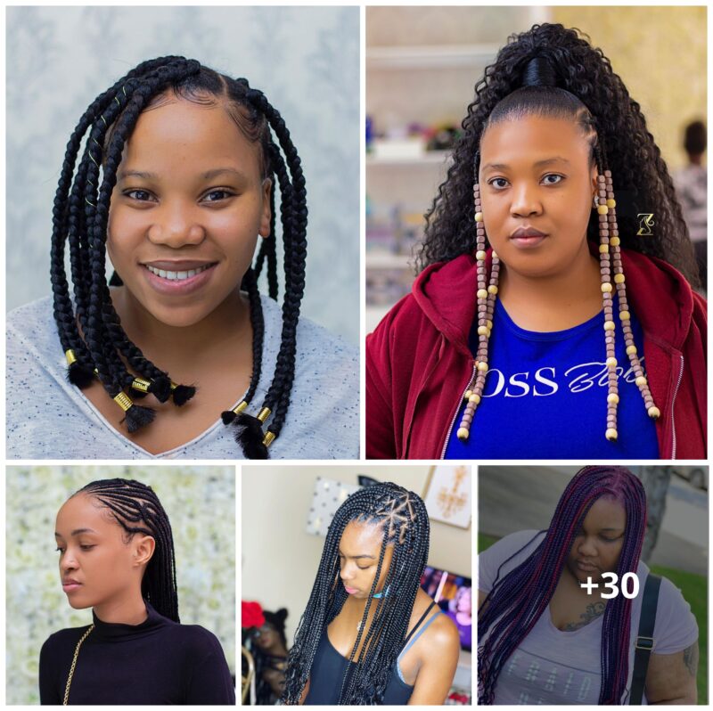 30 PHOTOS: Cornrow braid designs + Knotless braids styles 