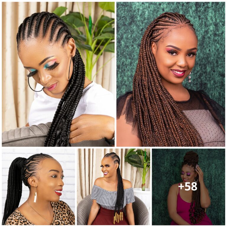 58 PHOTOS: Cornrow braid designs + Box braids hairstyles ‎