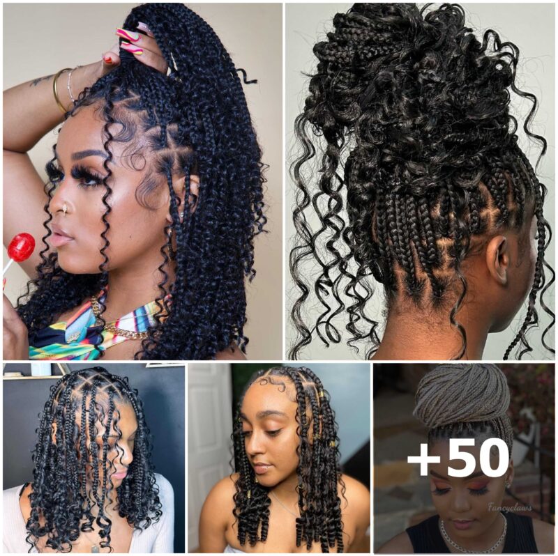 50 PHOTOS: Knotless Braids with Curls