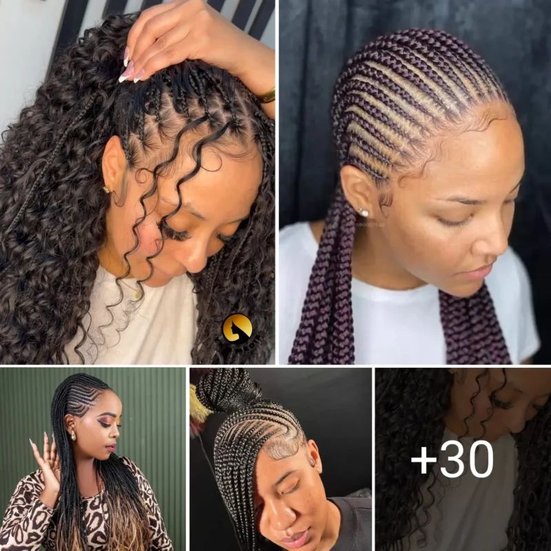 30 PHOTOS: Cornrow braid designs + Box braids hairstyles ‎