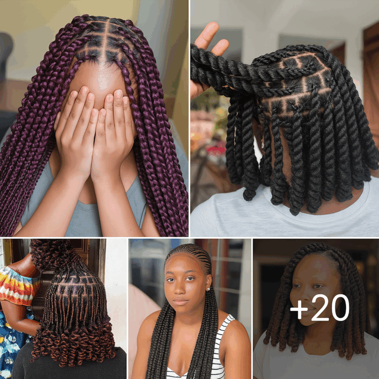 27 PHOTOS: Hot twist hairstyles, Knotless braids & Cornrow braid designs ‎