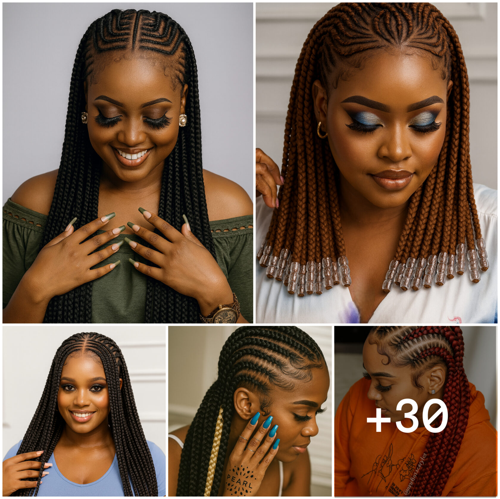 30 PHOTOS: Trending Cornrow & Knotless Braid Styles for 2025